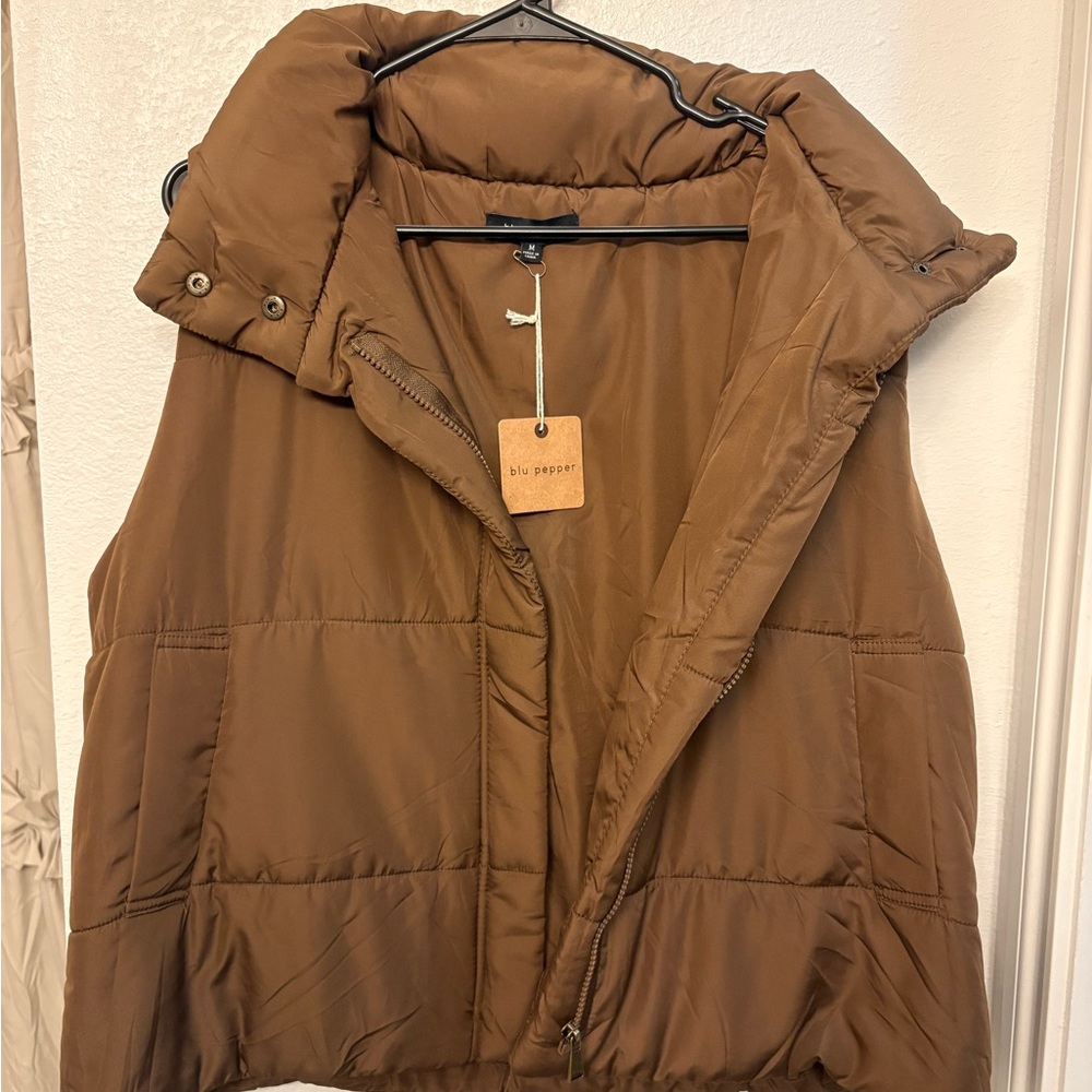 Blu Pepper Brown Puffer Vest